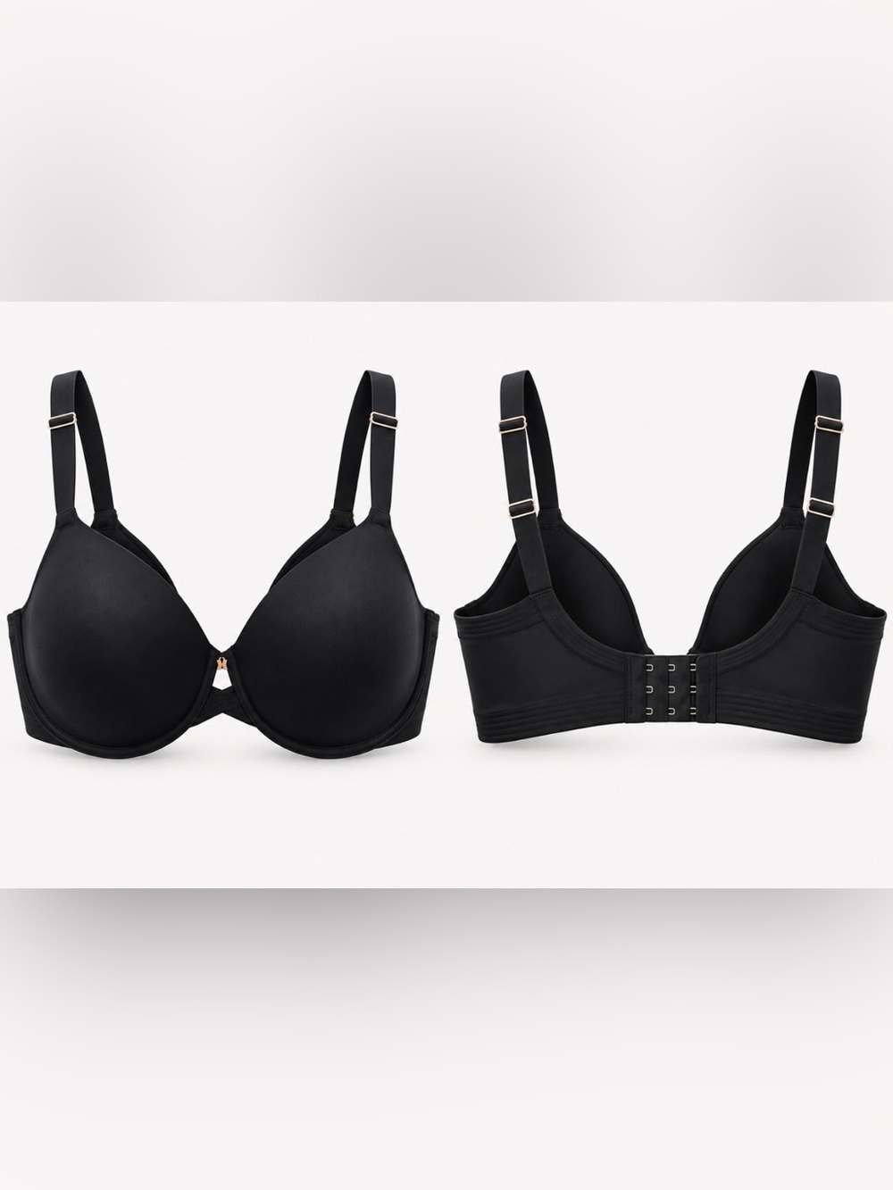 Savage X Fenty Core Microfiber T-Shirt Bra Black Caviar 44DD NWT